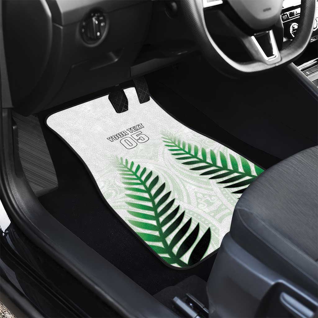 Custom New Zealand Fern Football Car Mats Simple Style LT05 - Polynesian Pride