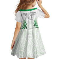 Custom New Zealand Fern Football Family Matching Off Shoulder Maxi Dress and Hawaiian Shirt Simple Style