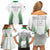 Custom New Zealand Fern Football Family Matching Off Shoulder Short Dress and Hawaiian Shirt Simple Style