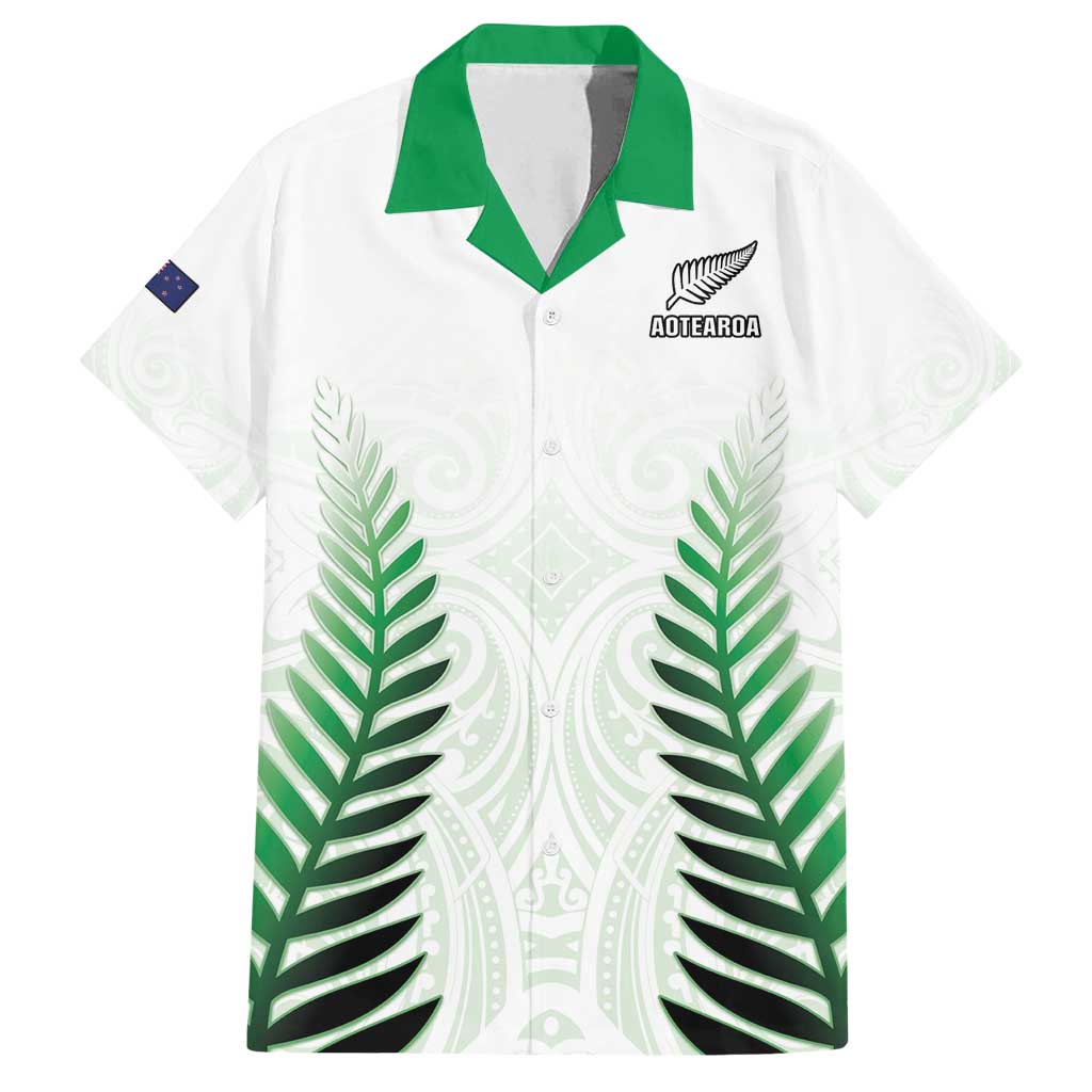 Custom New Zealand Fern Football Family Matching Summer Maxi Dress and Hawaiian Shirt Simple Style