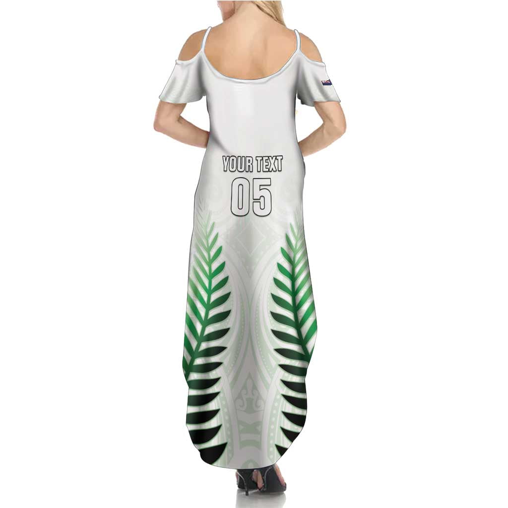 Custom New Zealand Fern Football Family Matching Summer Maxi Dress and Hawaiian Shirt Simple Style