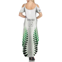 Custom New Zealand Fern Football Family Matching Summer Maxi Dress and Hawaiian Shirt Simple Style