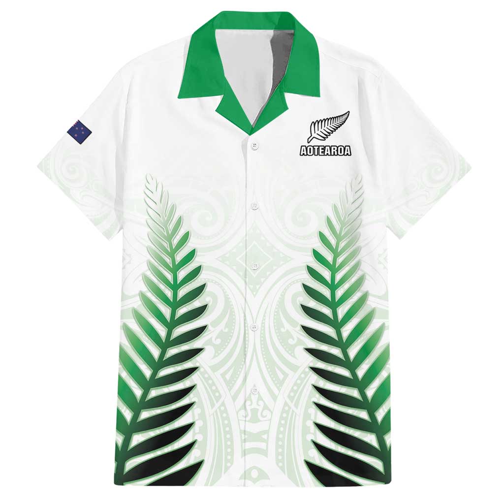 Custom New Zealand Fern Football Hawaiian Shirt Simple Style