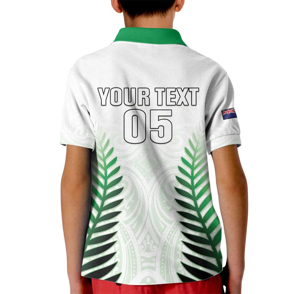 Custom New Zealand Fern Football Kid Polo Shirt Simple Style