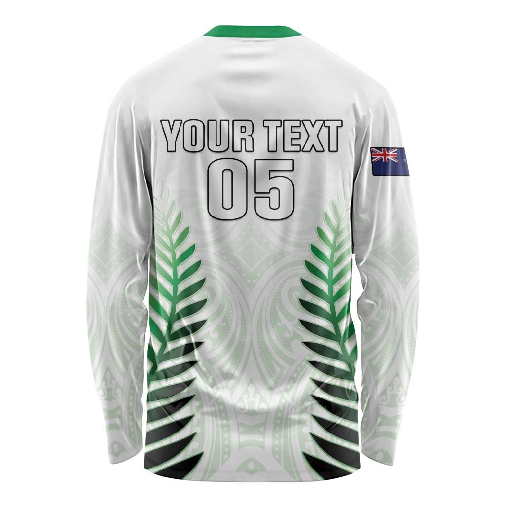 Custom New Zealand Fern Football Long Sleeve Shirt Simple Style LT05 - Polynesian Pride