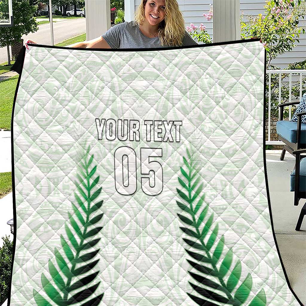 Custom New Zealand Fern Football Quilt Simple Style