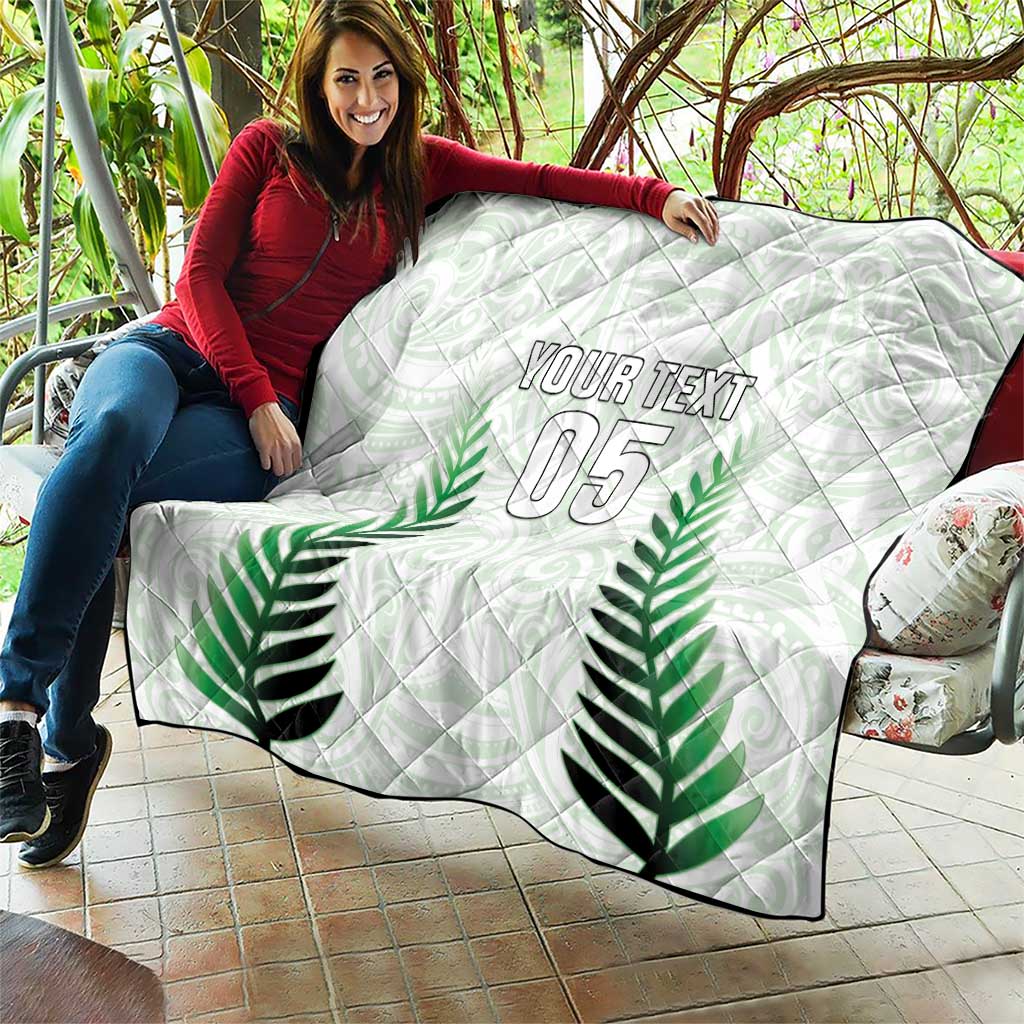 Custom New Zealand Fern Football Quilt Simple Style
