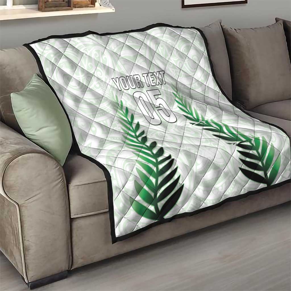 Custom New Zealand Fern Football Quilt Simple Style
