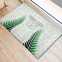 Custom New Zealand Fern Football Rubber Doormat Simple Style LT05 - Polynesian Pride