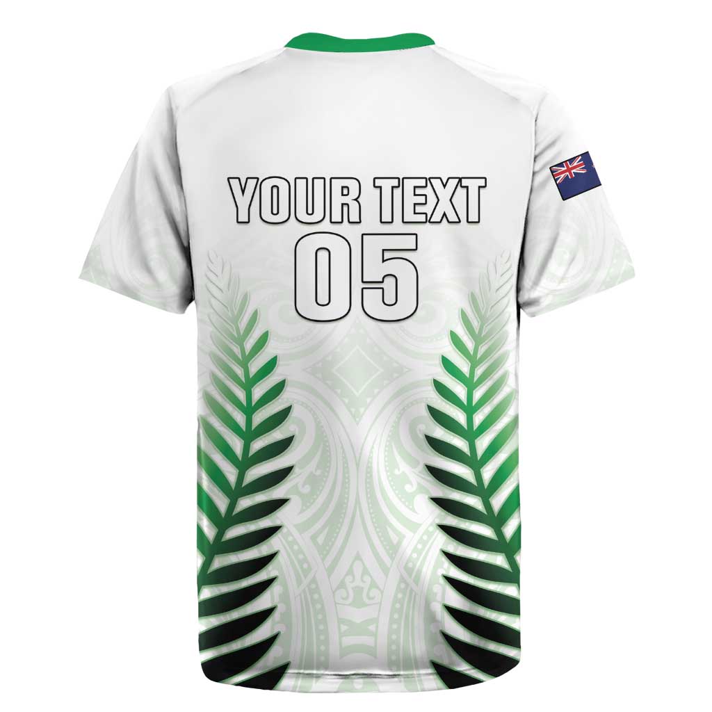 Custom New Zealand Fern Football Rugby Jersey Simple Style