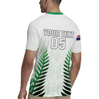 Custom New Zealand Fern Football Rugby Jersey Simple Style