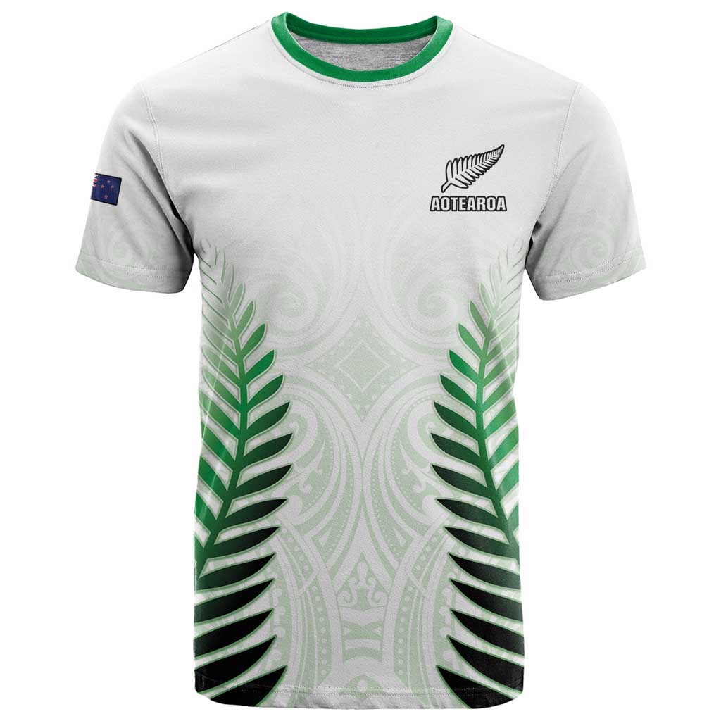 Custom New Zealand Fern Football T Shirt Simple Style