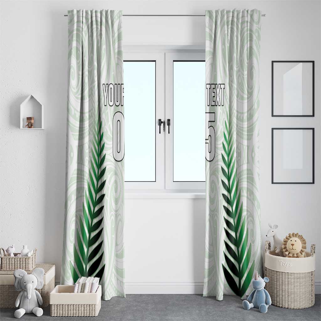 Custom New Zealand Fern Football Window Curtain Simple Style LT05 - Polynesian Pride