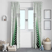 Custom New Zealand Fern Football Window Curtain Simple Style LT05 - Polynesian Pride