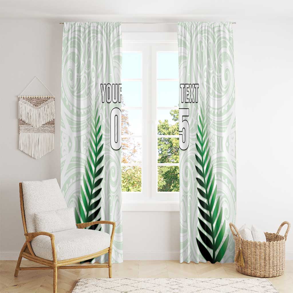 Custom New Zealand Fern Football Window Curtain Simple Style LT05 - Polynesian Pride