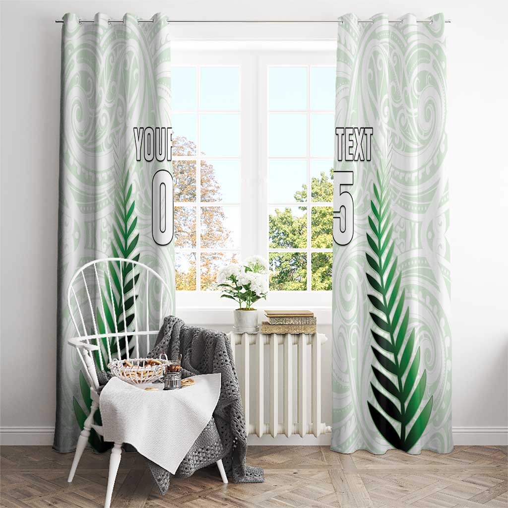 Custom New Zealand Fern Football Window Curtain Simple Style LT05 - Polynesian Pride