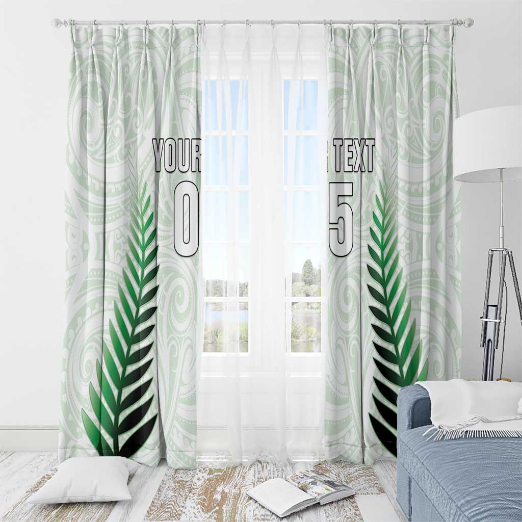 Custom New Zealand Fern Football Window Curtain Simple Style LT05 - Polynesian Pride