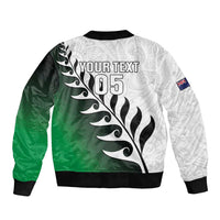 Custom New Zealand Football Bomber Jacket Go Aotearoa