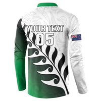 Custom New Zealand Football Button Sweatshirt Go Aotearoa LT05 - Polynesian Pride