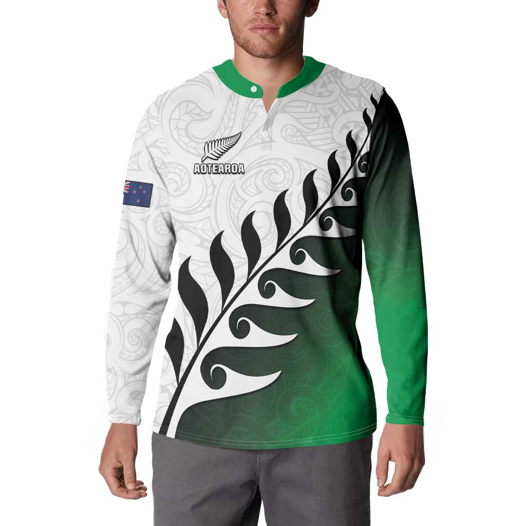 Custom New Zealand Football Button Sweatshirt Go Aotearoa LT05 - Polynesian Pride