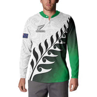 Custom New Zealand Football Button Sweatshirt Go Aotearoa LT05 - Polynesian Pride