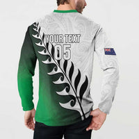 Custom New Zealand Football Button Sweatshirt Go Aotearoa LT05 - Polynesian Pride