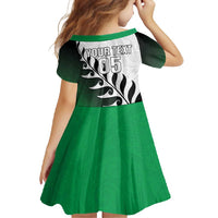 Custom New Zealand Football Family Matching Off Shoulder Maxi Dress and Hawaiian Shirt Go Aotearoa