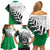 Custom New Zealand Football Family Matching Off Shoulder Short Dress and Hawaiian Shirt Go Aotearoa