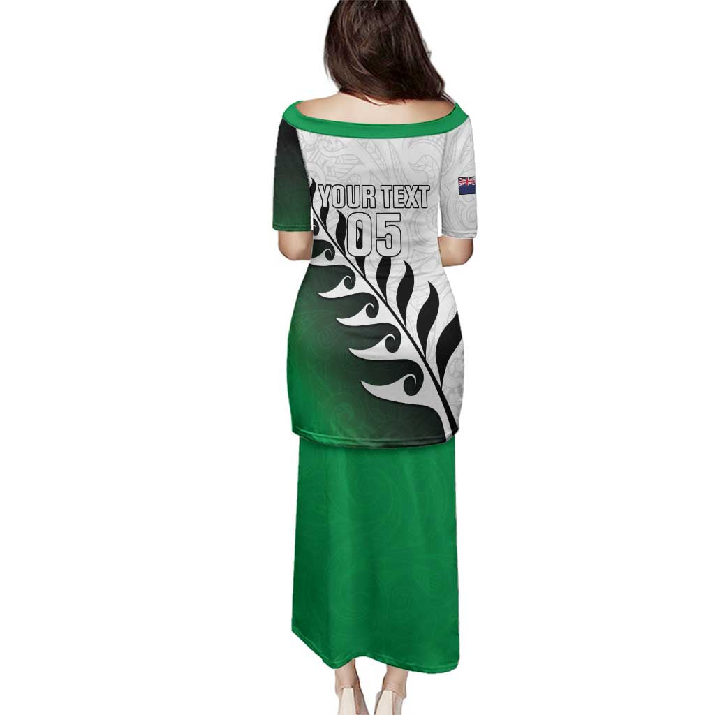 Custom New Zealand Football Family Matching Puletasi and Hawaiian Shirt Go Aotearoa