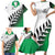 Custom New Zealand Football Family Matching Short Sleeve Bodycon Dress and Hawaiian Shirt Go Aotearoa