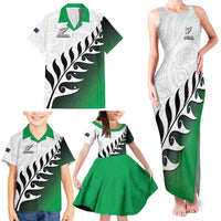 Custom New Zealand Football Family Matching Tank Maxi Dress and Hawaiian Shirt Go Aotearoa