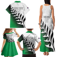 Custom New Zealand Football Family Matching Tank Maxi Dress and Hawaiian Shirt Go Aotearoa