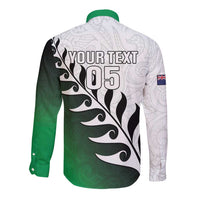 Custom New Zealand Football Long Sleeve Button Shirt Go Aotearoa LT05 - Polynesian Pride