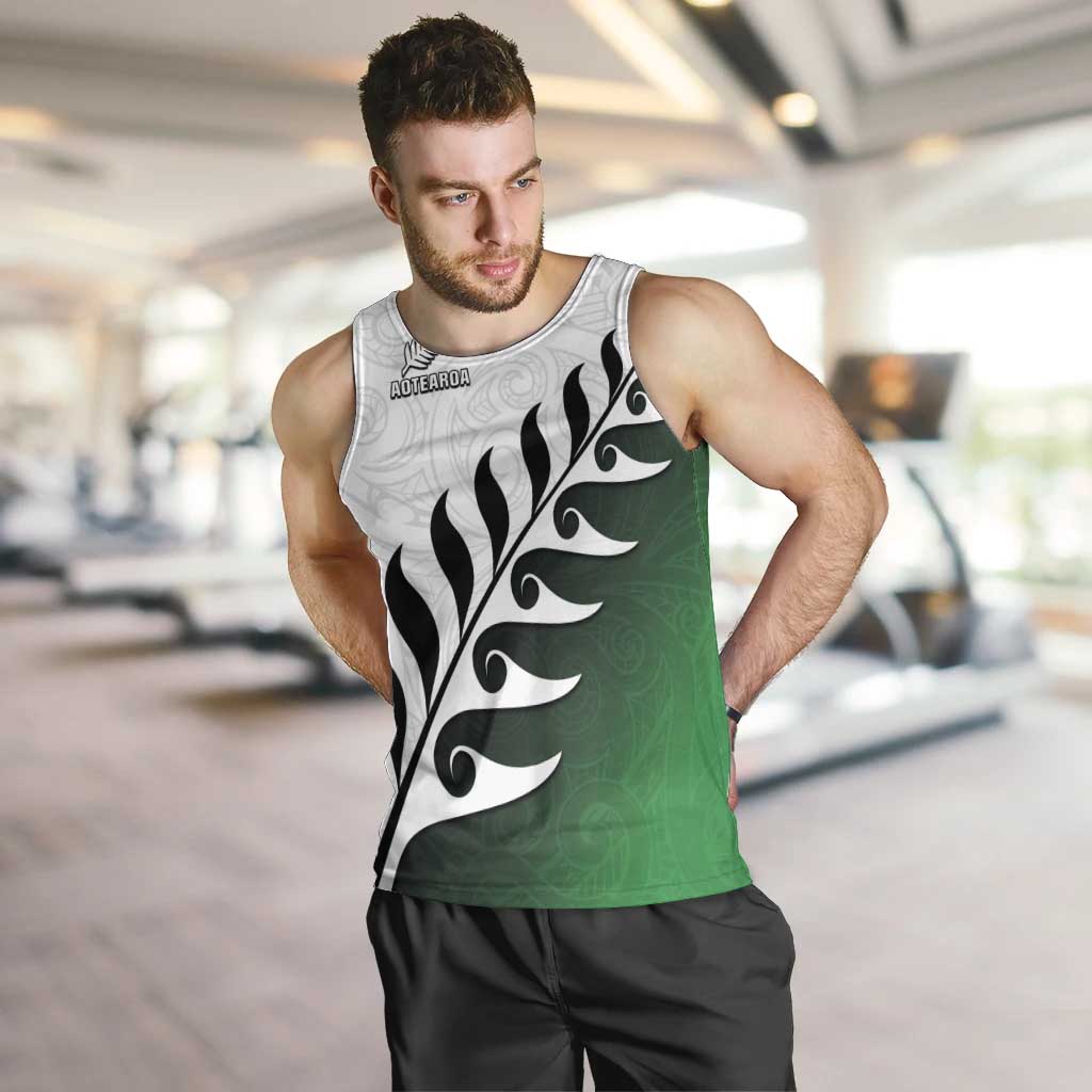 Custom New Zealand Football Men Tank Top Go Aotearoa LT05 Green - Polynesian Pride