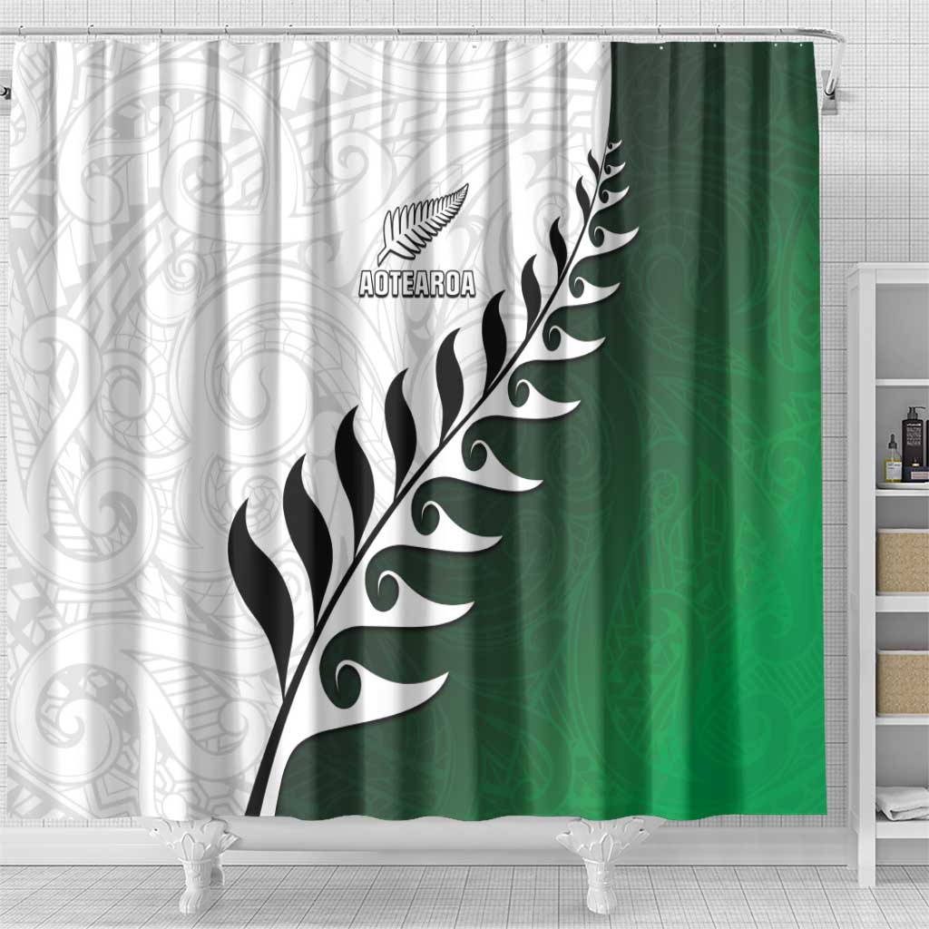 New Zealand Football Shower Curtain Go Aotearoa