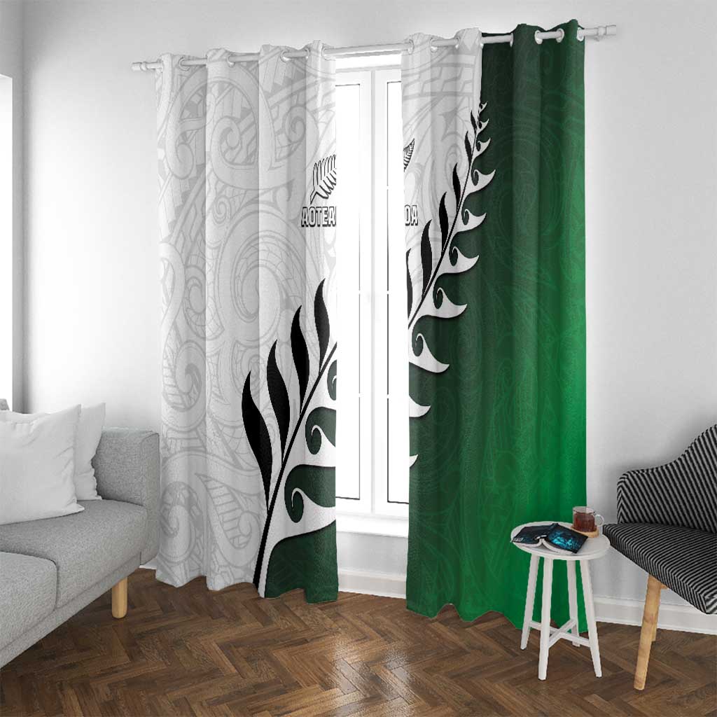 New Zealand Football Window Curtain Go Aotearoa LT05 With Grommets Green - Polynesian Pride