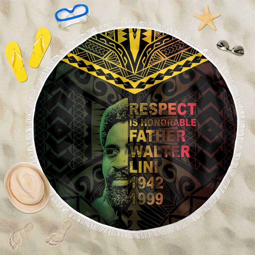 Happy Vanuatu Father Lini Day Beach Blanket LT05 One Size 150cm Black - Polynesian Pride