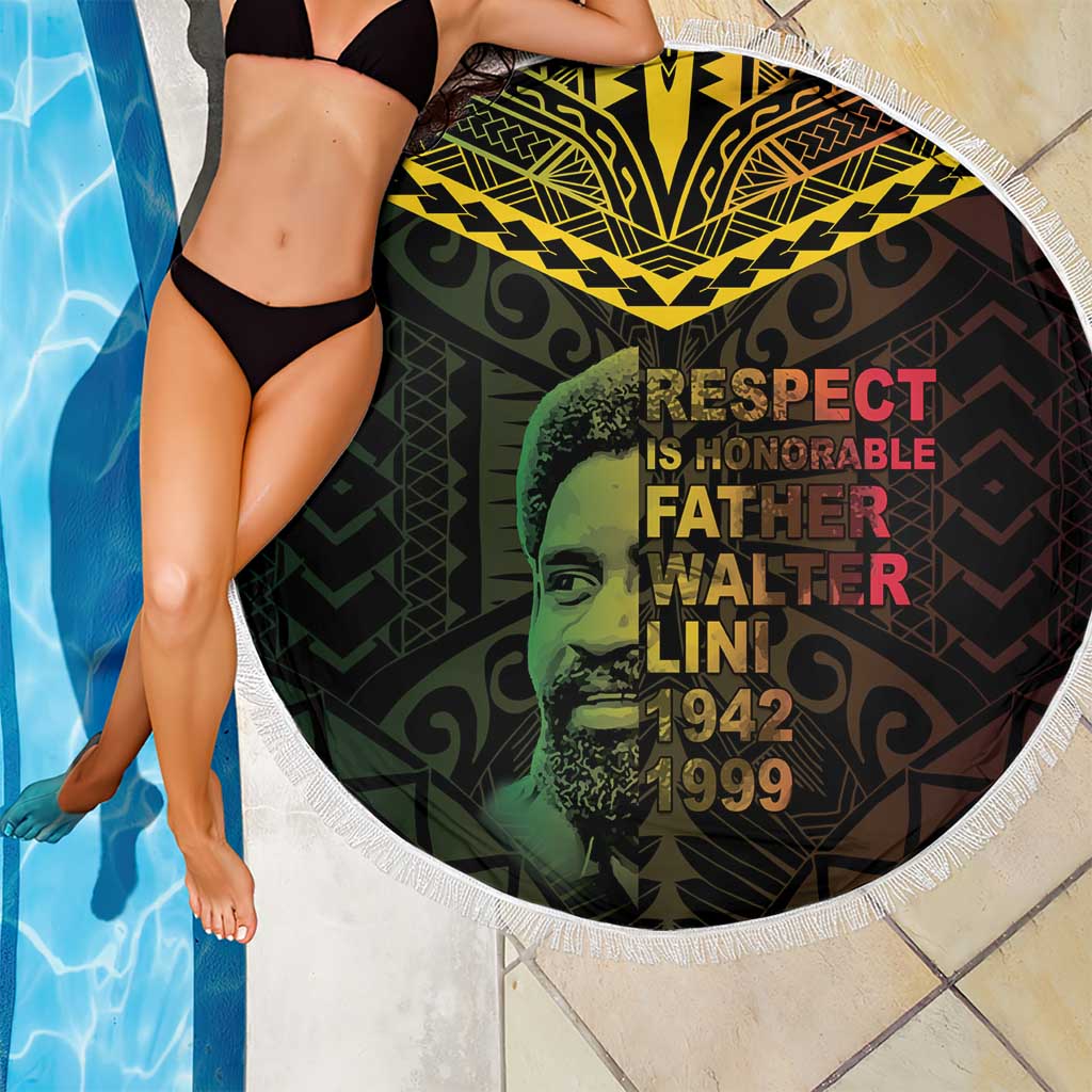 Happy Vanuatu Father Lini Day Beach Blanket LT05 - Polynesian Pride