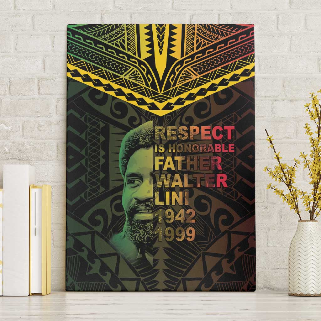 Happy Vanuatu Father Lini Day Canvas Wall Art LT05 Without Frame Black - Polynesian Pride