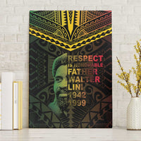 Happy Vanuatu Father Lini Day Canvas Wall Art LT05 Without Frame Black - Polynesian Pride