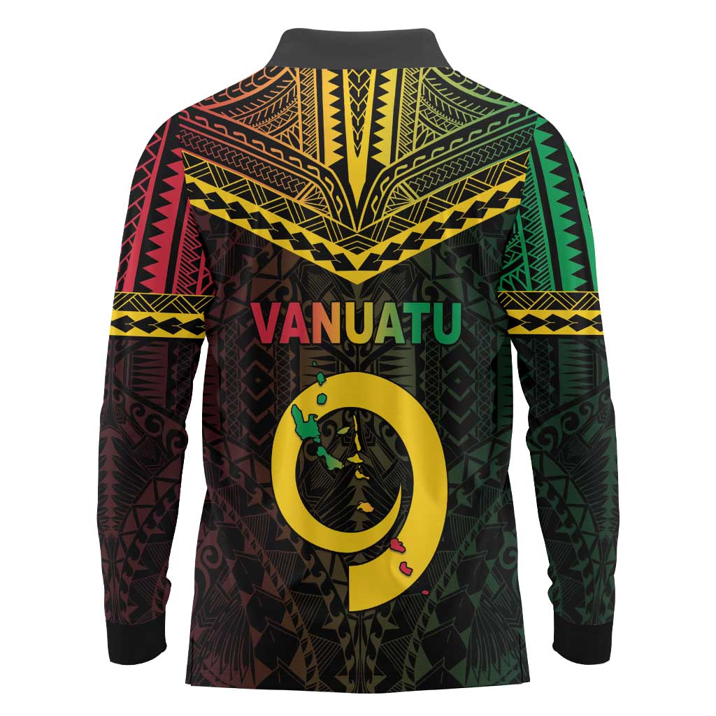 Happy Vanuatu Father Lini Day Long Sleeve Polo Shirt