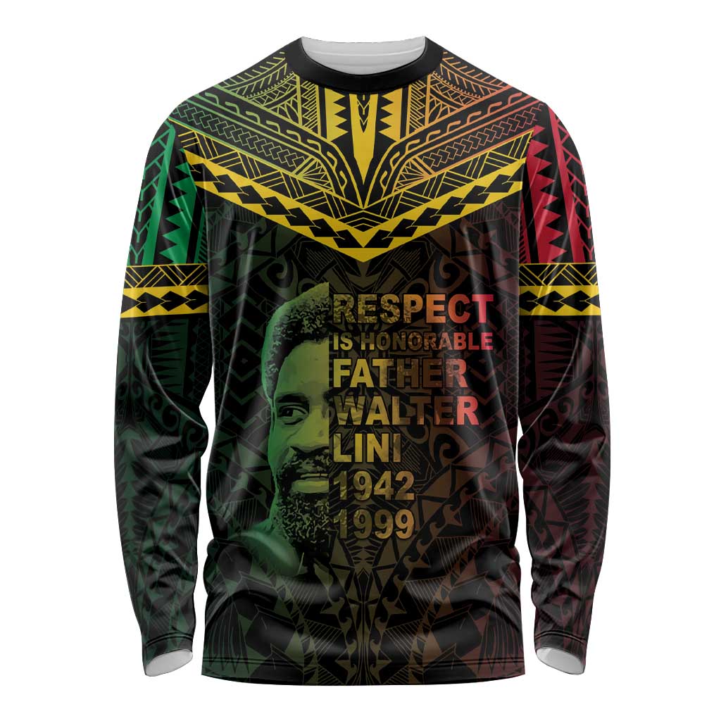 Happy Vanuatu Father Lini Day Long Sleeve Shirt LT05 Unisex Black - Polynesian Pride