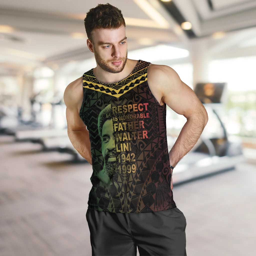 Happy Vanuatu Father Lini Day Men Tank Top LT05 Black - Polynesian Pride