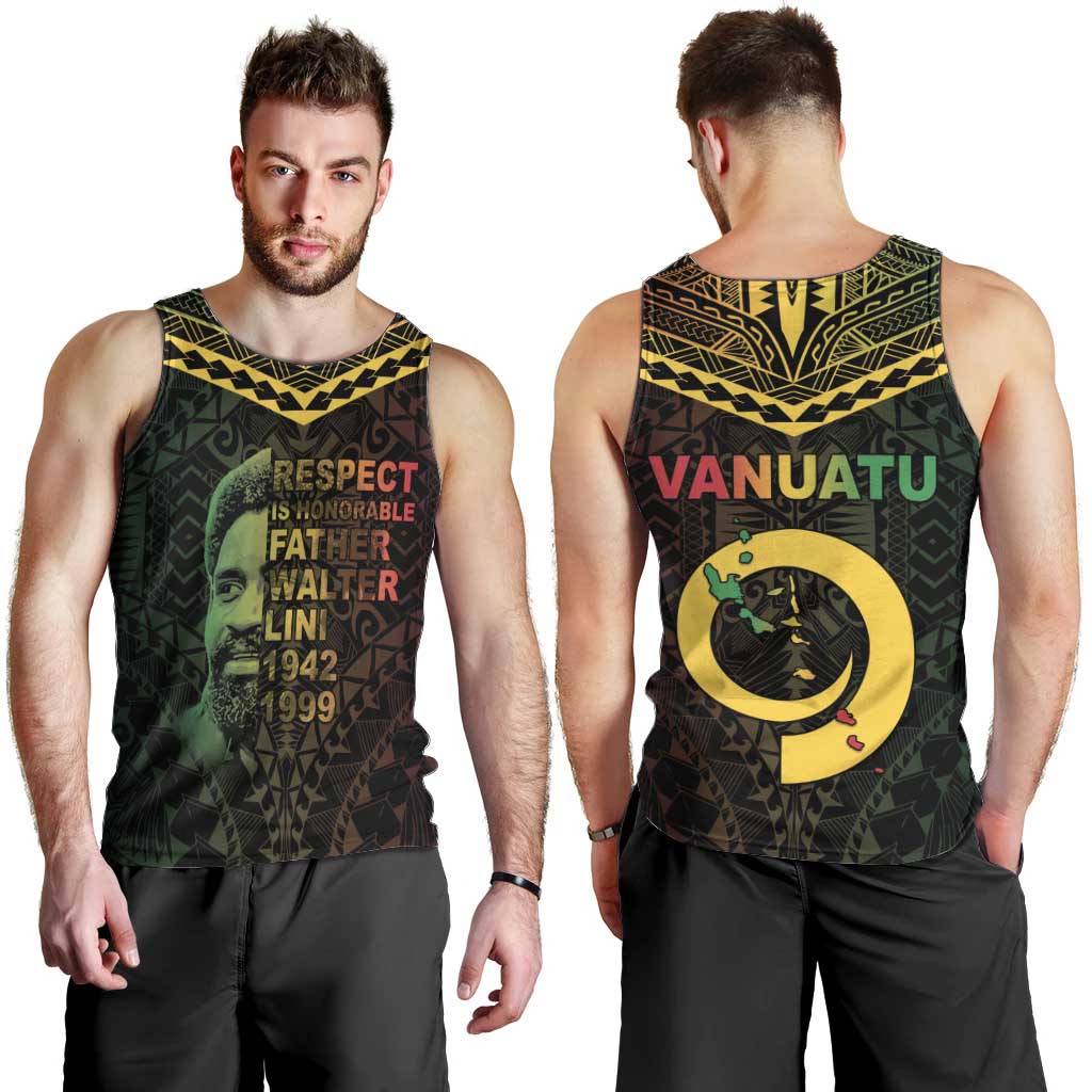 Happy Vanuatu Father Lini Day Men Tank Top LT05 - Polynesian Pride