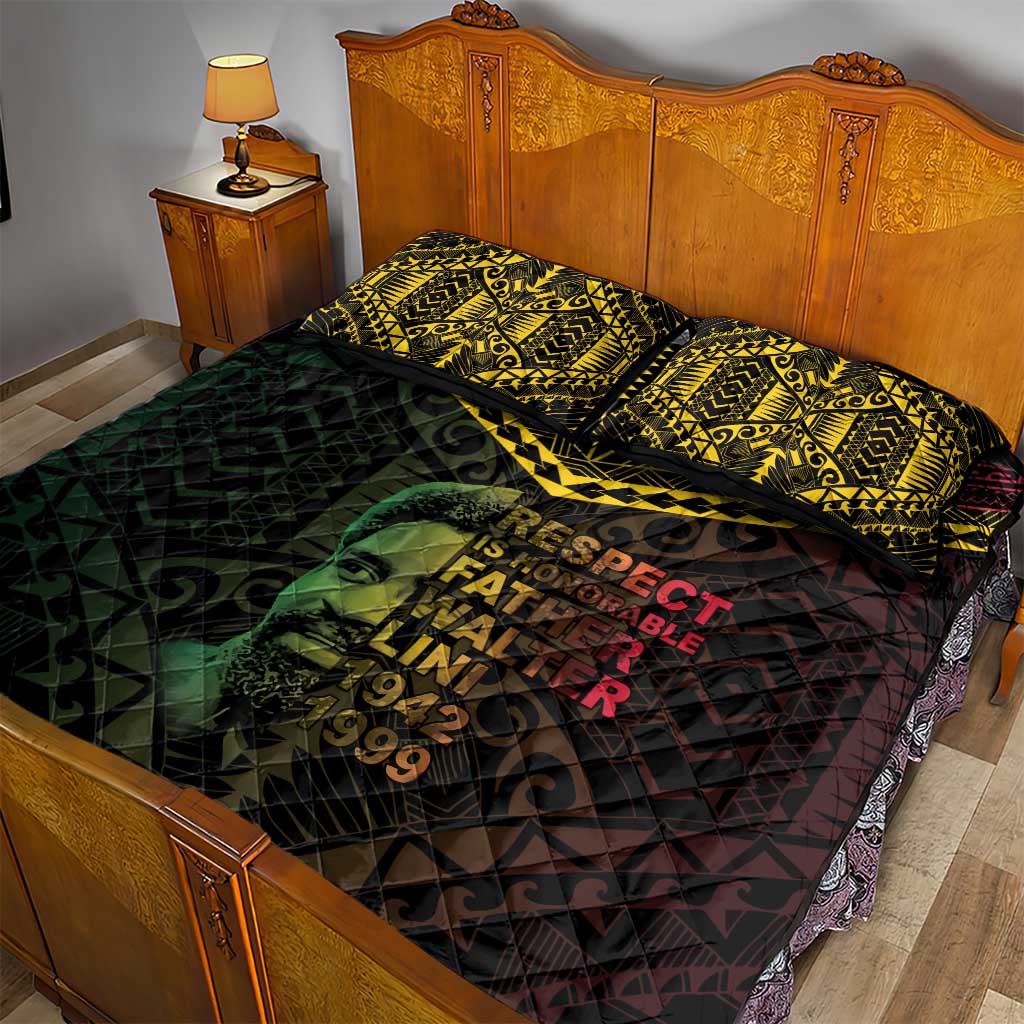Happy Vanuatu Father Lini Day Quilt Bed Set LT05 - Polynesian Pride
