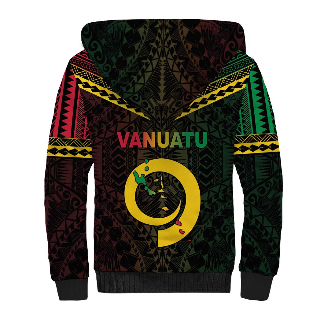 Happy Vanuatu Father Lini Day Sherpa Hoodie LT05 - Polynesian Pride