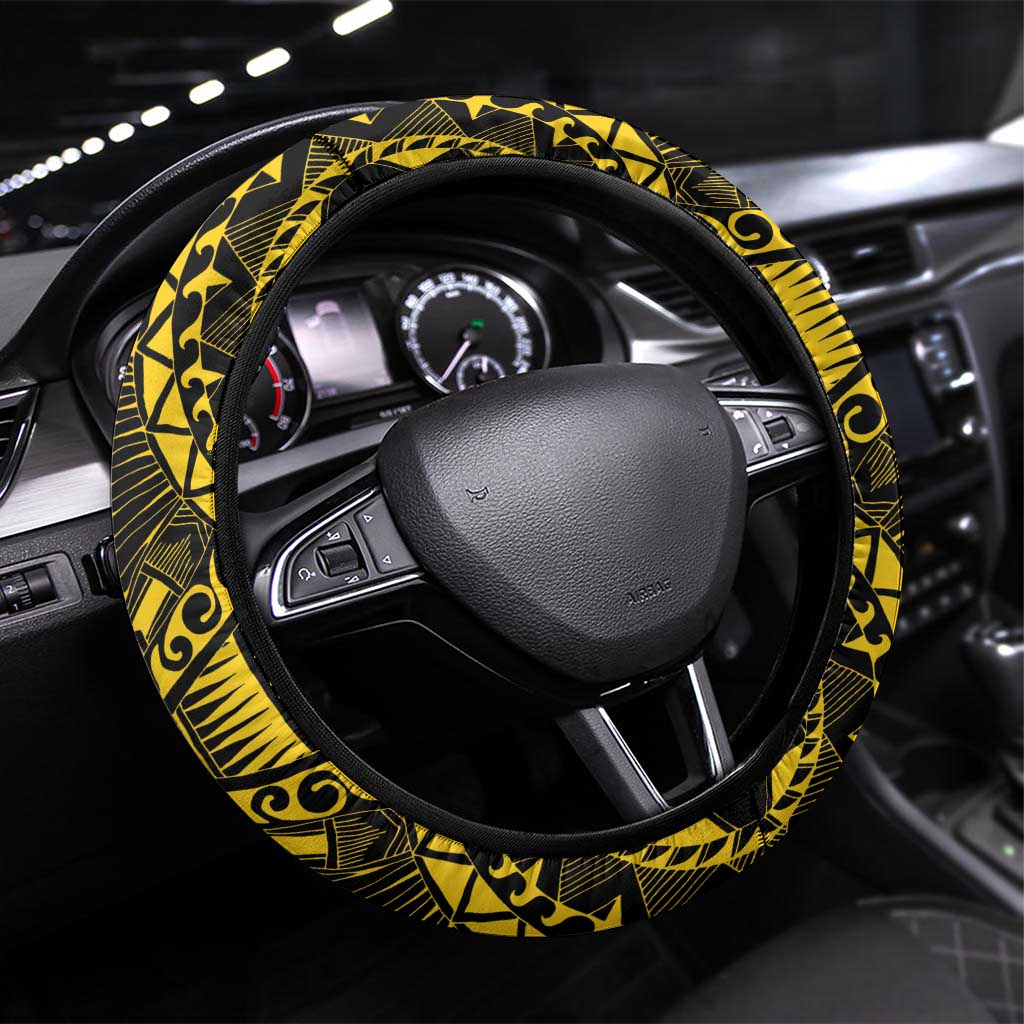 Happy Vanuatu Father Lini Day Steering Wheel Cover LT05 Universal Fit Black - Polynesian Pride