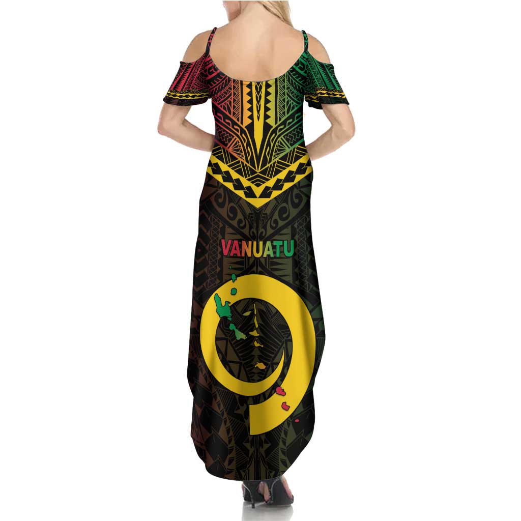 Happy Vanuatu Father Lini Day Summer Maxi Dress LT05 - Polynesian Pride
