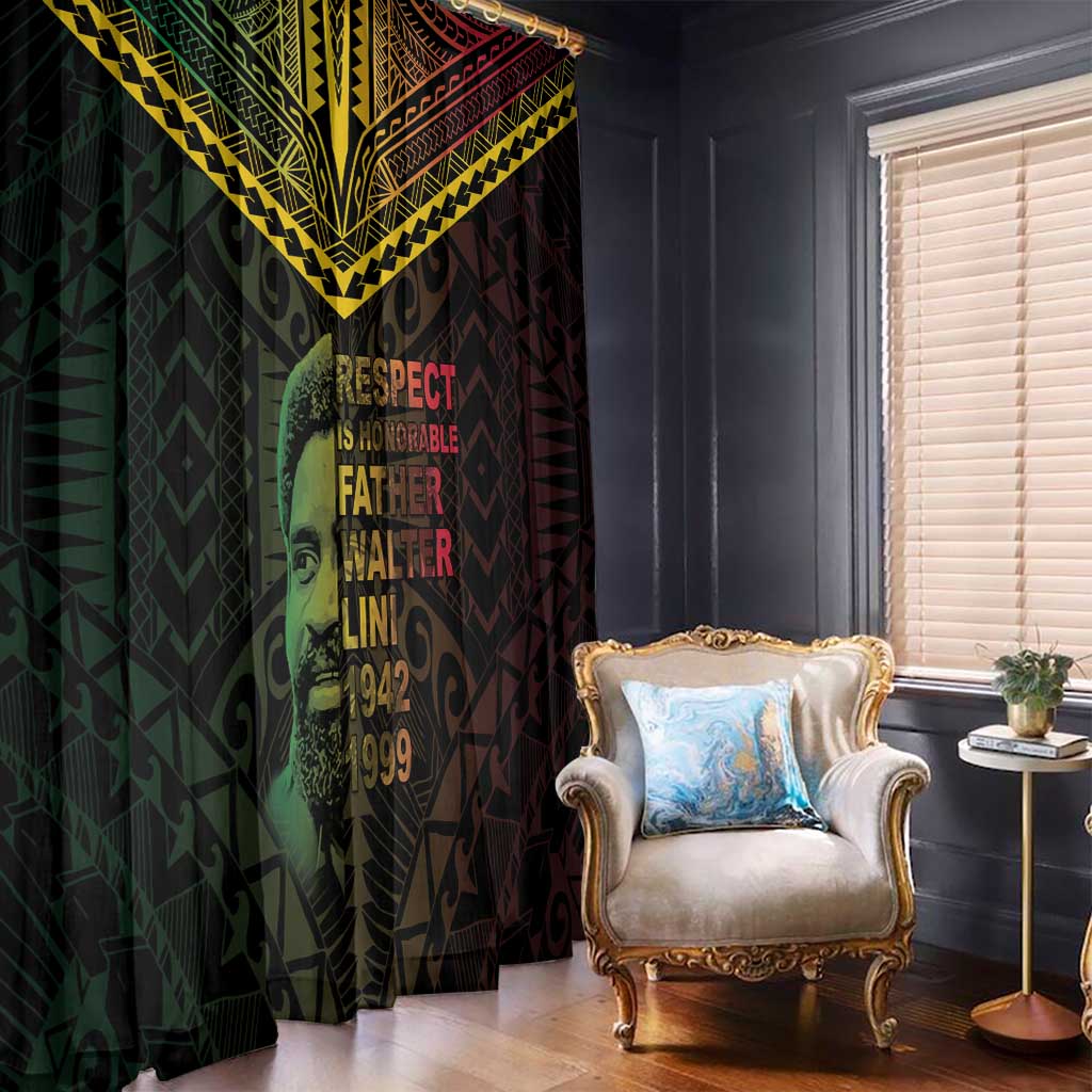 Happy Vanuatu Father Lini Day Window Curtain LT05 - Polynesian Pride