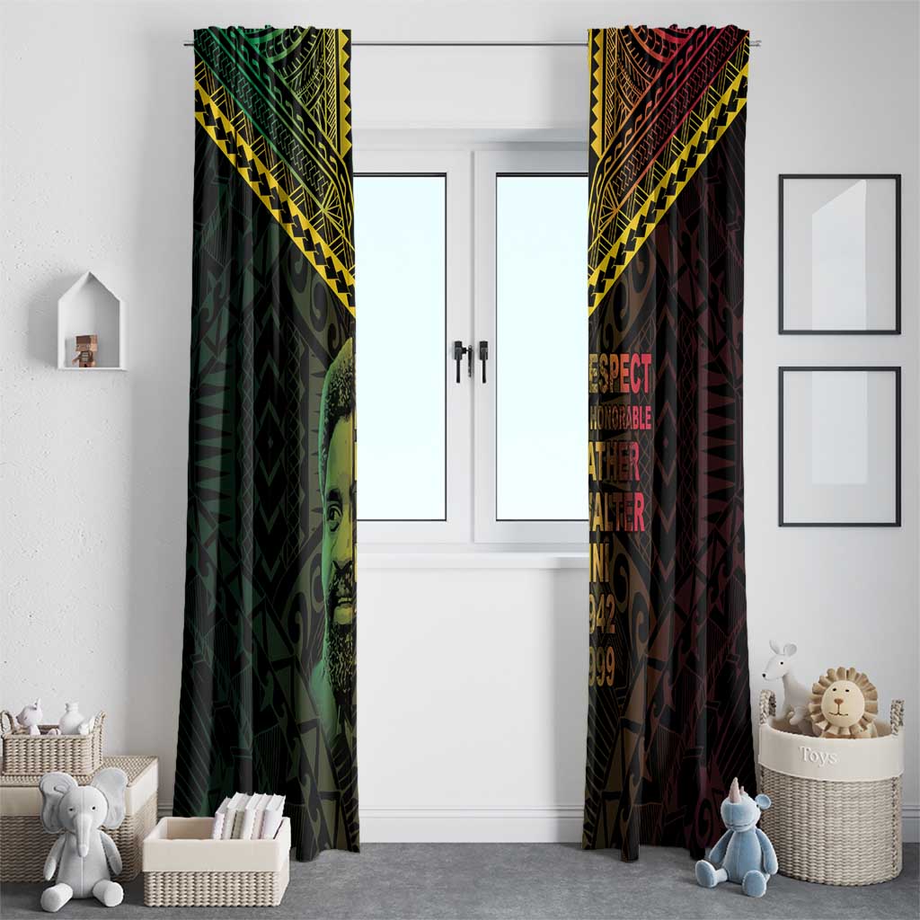 Happy Vanuatu Father Lini Day Window Curtain LT05 - Polynesian Pride